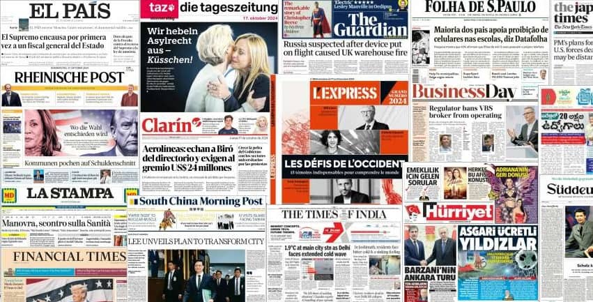 Unes de presse du 17 octobre 2024