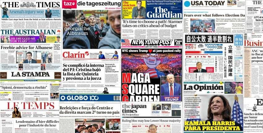 Unes de presse du 28 octobre 2024