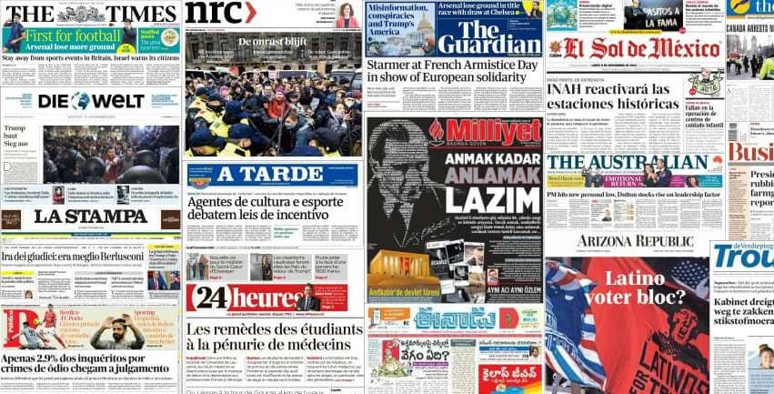 Unes de presse du 11 novembre 2024