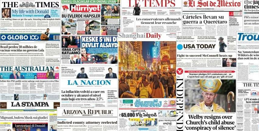 Unes de presse du 13 novembre 2024