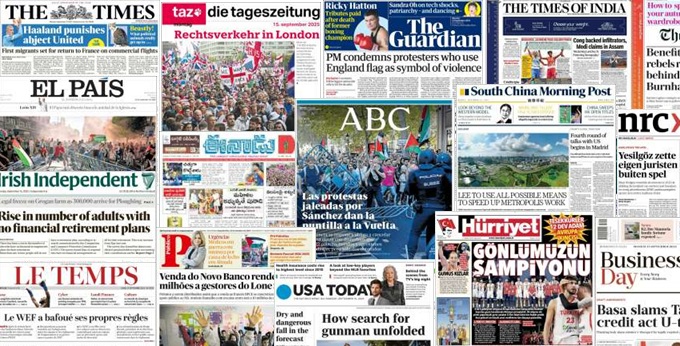 Unes de presse du 15 septembre 2025