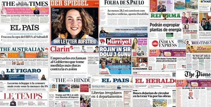 Unes de presse du 17 octobre 2025