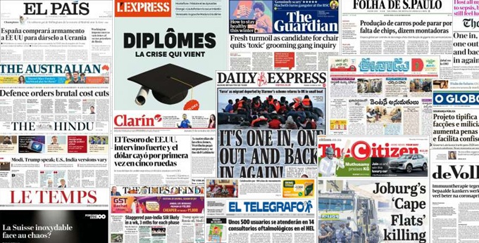 Unes de presse du 23 octobre 2025