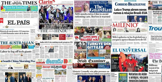 Unes de presse du 27 octobre 2025