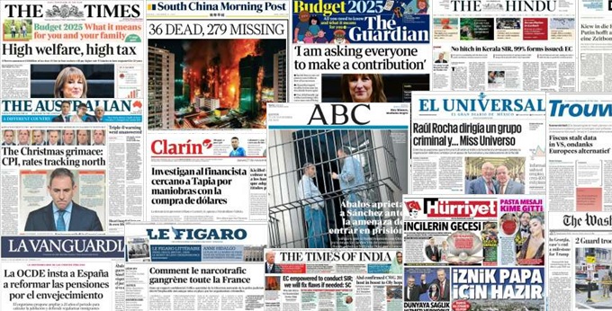 Unes de presse du 27 novembre 2025